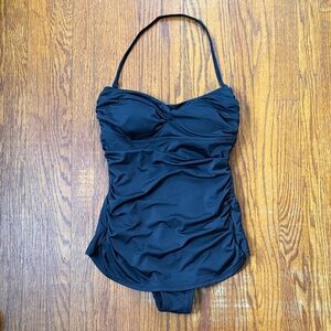 Jantzen 10 Black Pinup Style Onepiece Swimsuit